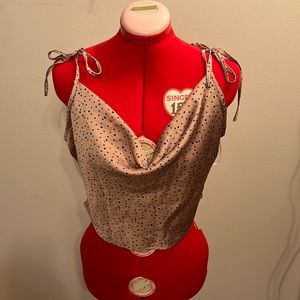 Cowl neck crop top